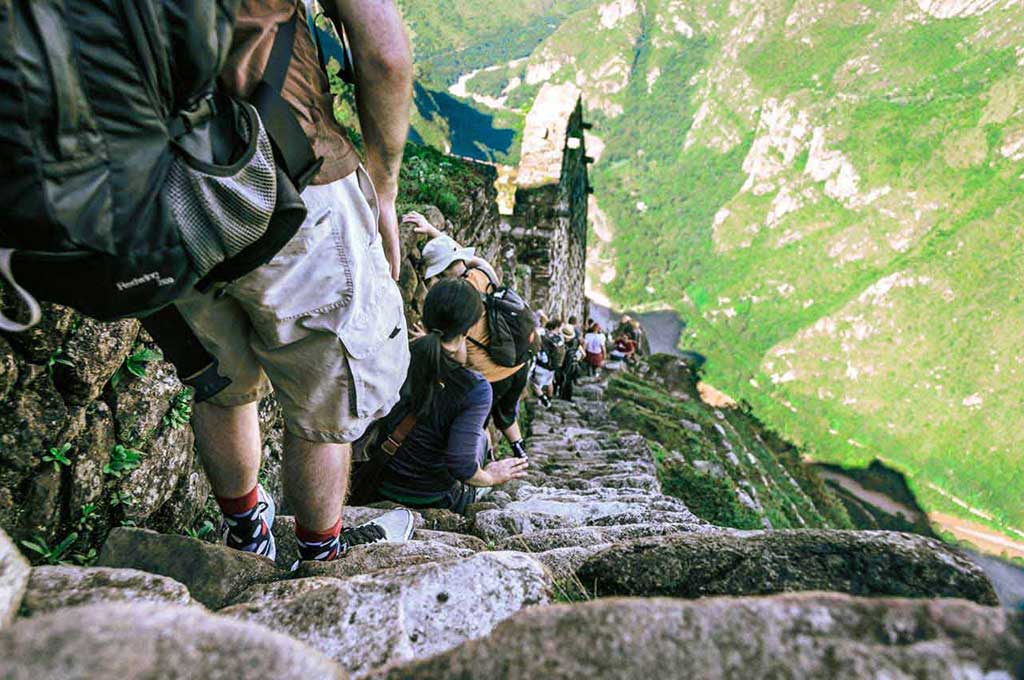 Descending from Huayna Picchu