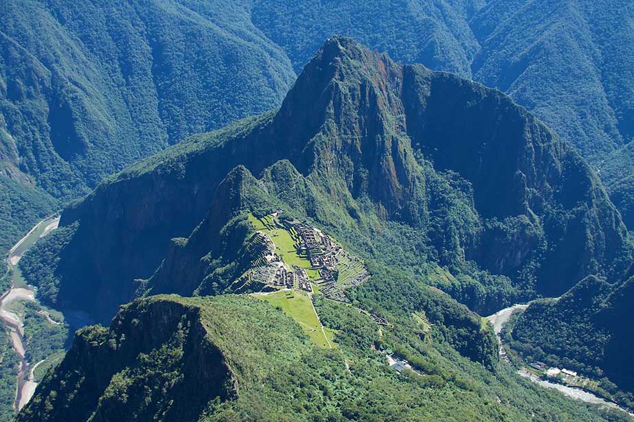 View from Machu Picchu Sacred Mountain