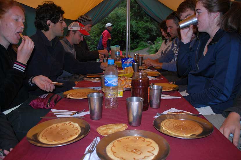 Our breakfast on Salkantay Trek