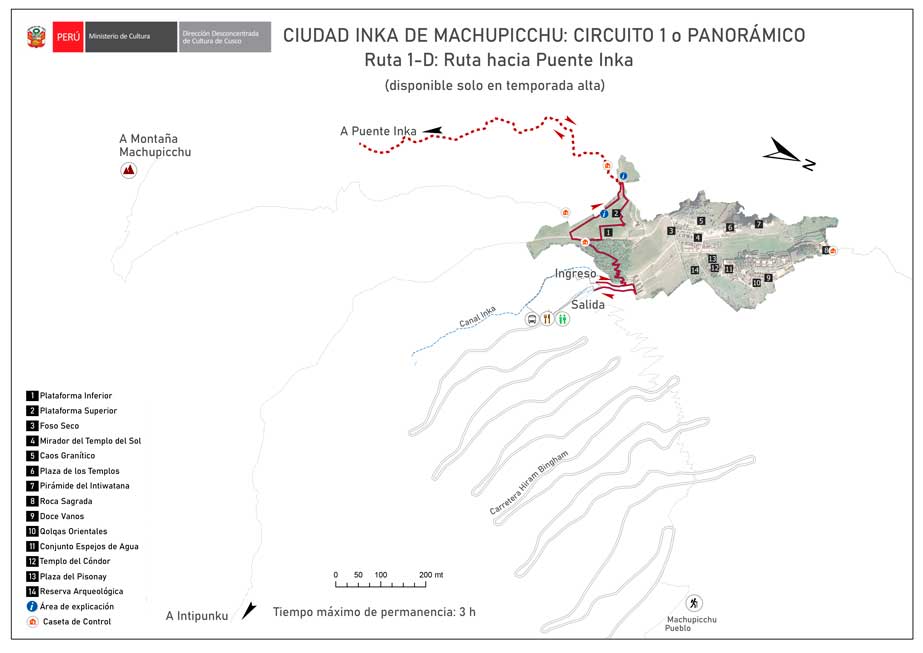 Machu Picchu circuit 1-D: Inka Bridge Route