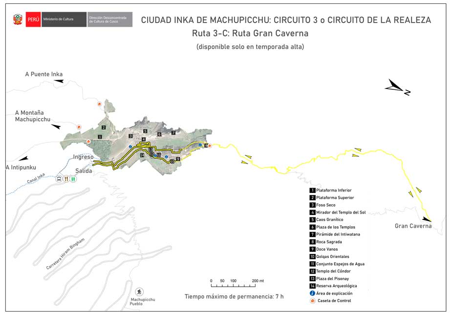 Machu Picchu circuit 3-C: Great Cavern Route